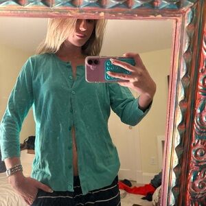 Merona Women's Turquoise Button Down Shirt